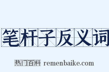 笔杆子反义词是什么意思的图片